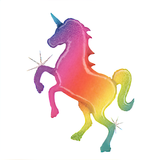 54-inch Glitter Rainbow Unicorn