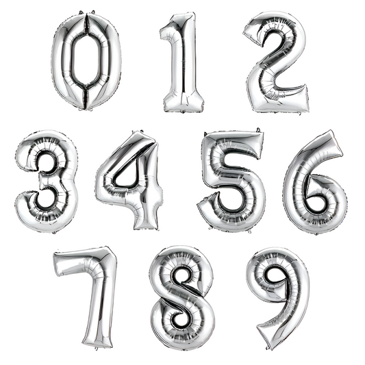 Jumbo Silver Number (0 to 9)