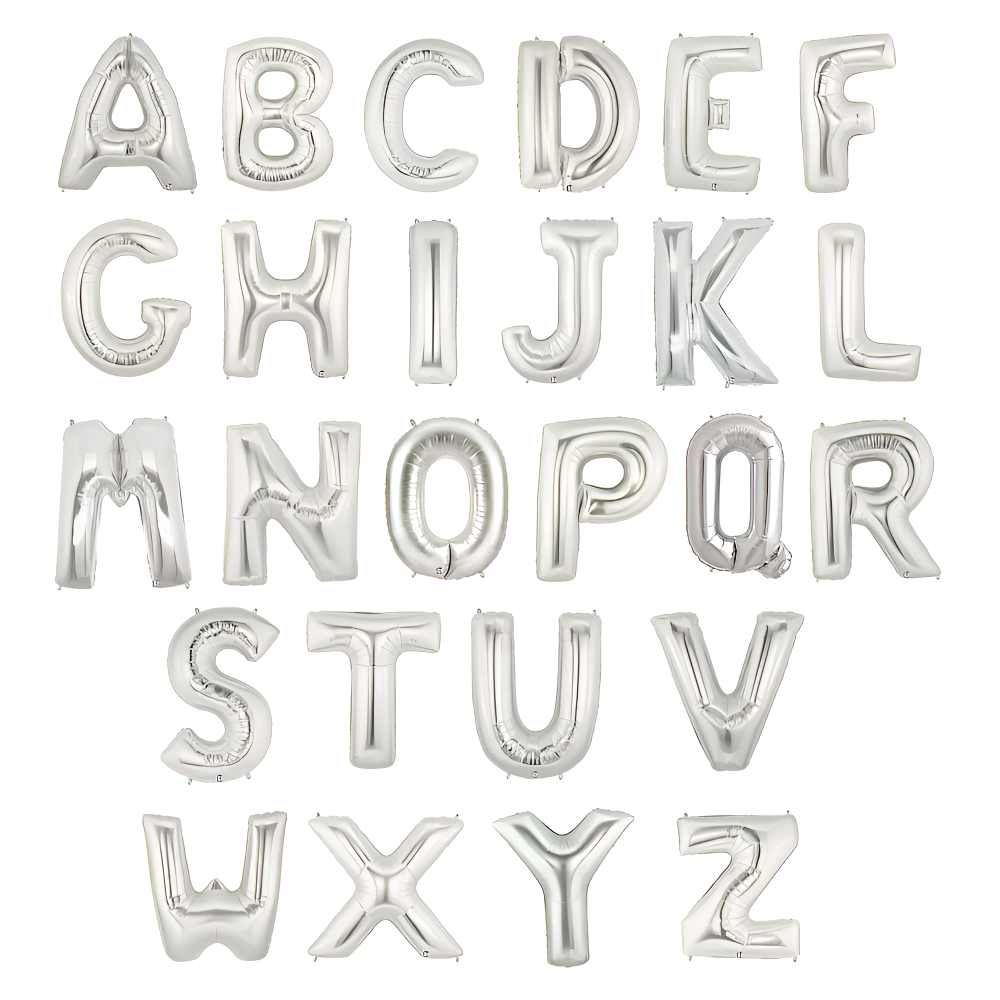 40-inch Silver Foil Letter (A to Z)