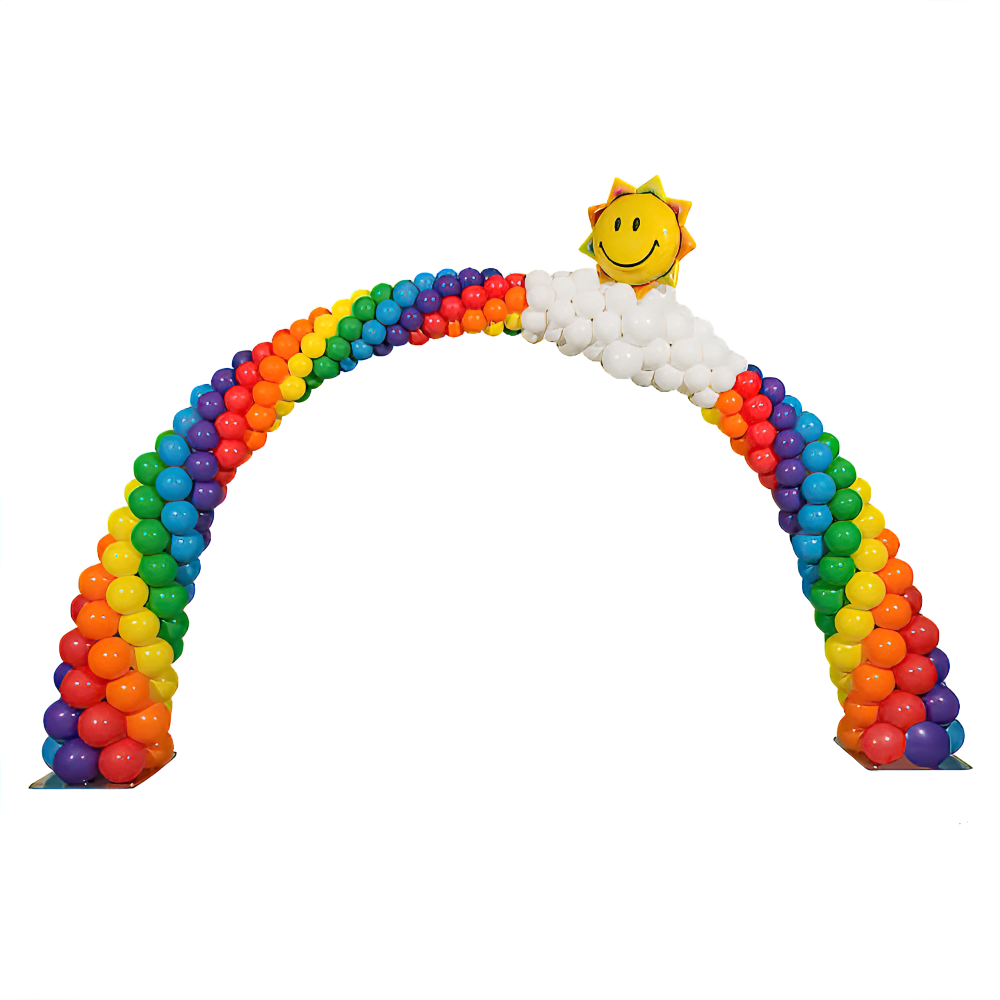 Sunny Rainbow Balloon Arch