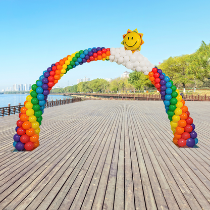 Sunny Rainbow Balloon Arch