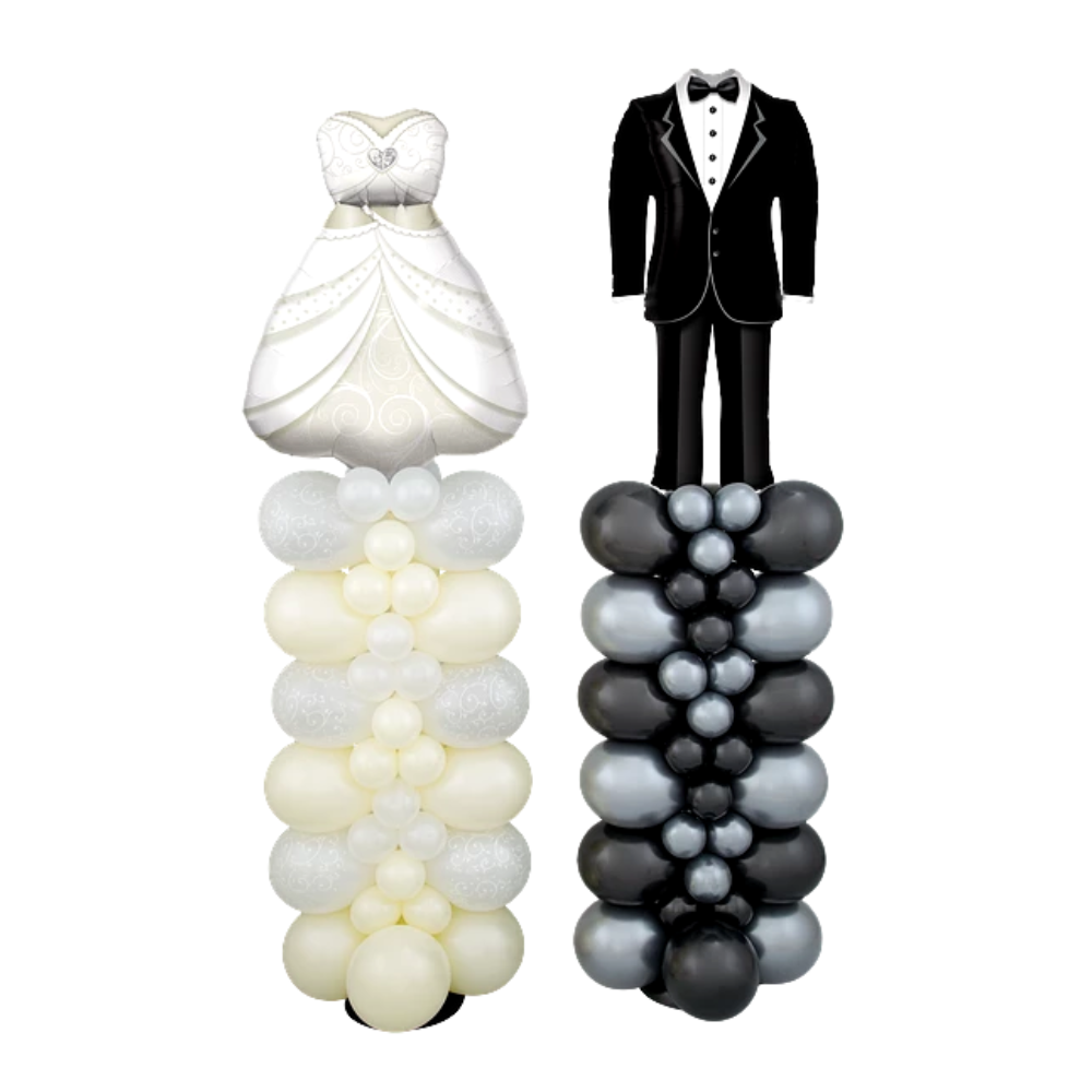And They Lived Happily Ever After Wedding Balloon Column