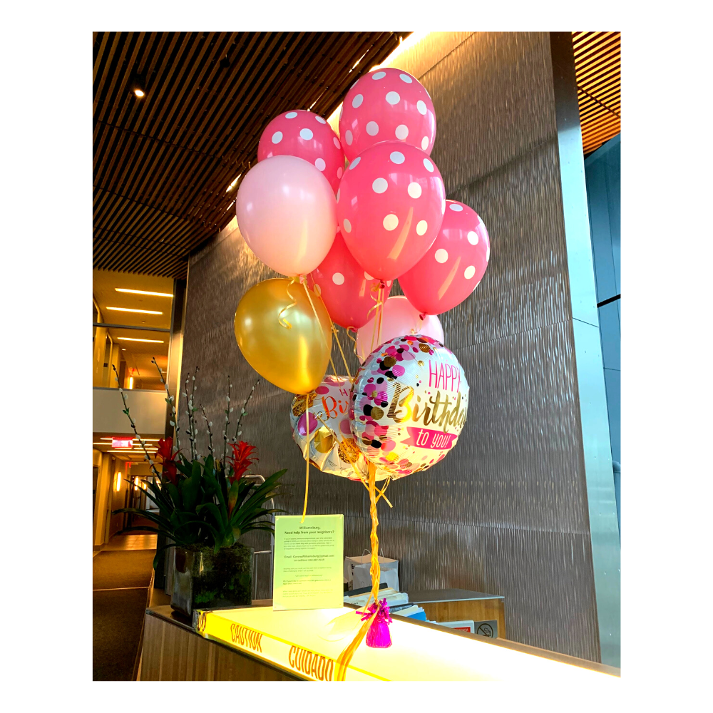 Dozen 11" Pink and Gold Balloons