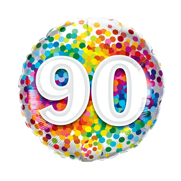 18-inch Colorful Round Age Mylar Balloon