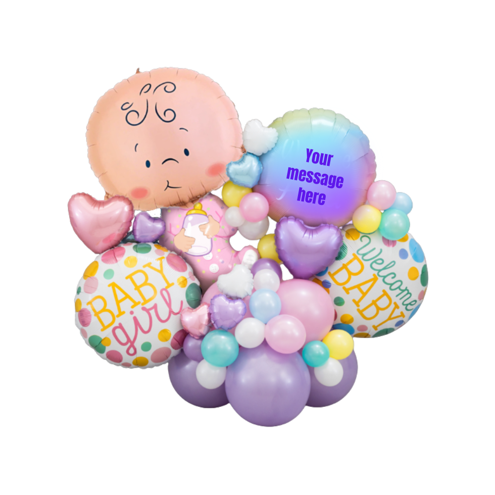Baby girl balloon hot sale arrangements